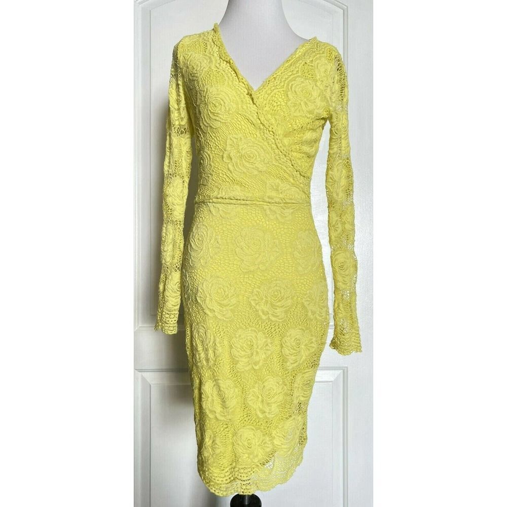 VA VA VOOM Los Angeles Boutique Designer Long Sleeve Midi Dress Bodycon M